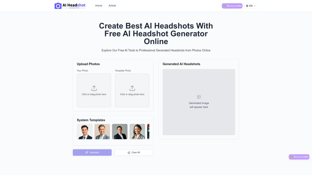 Free AI Headshot Generator