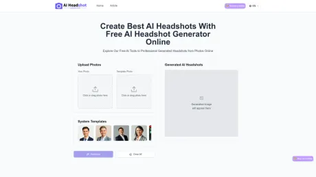 Free AI Headshot Generator screenshot