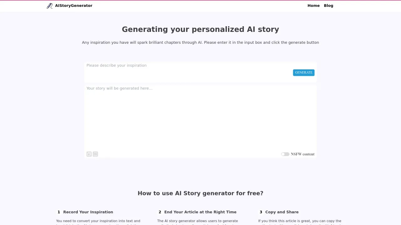 Free AI Story generator
