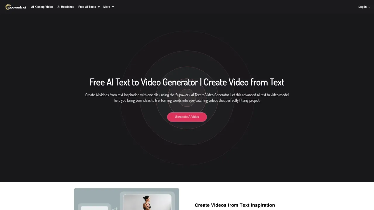 Free AI Text to Video Generator | Supawork AI