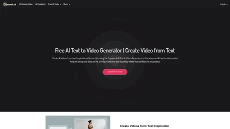 Free AI Text to Video Generator | Supawork AI screenshot