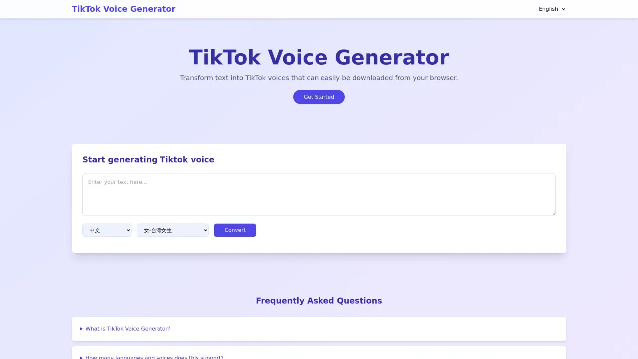 Free Text to TikTok Voice Generator