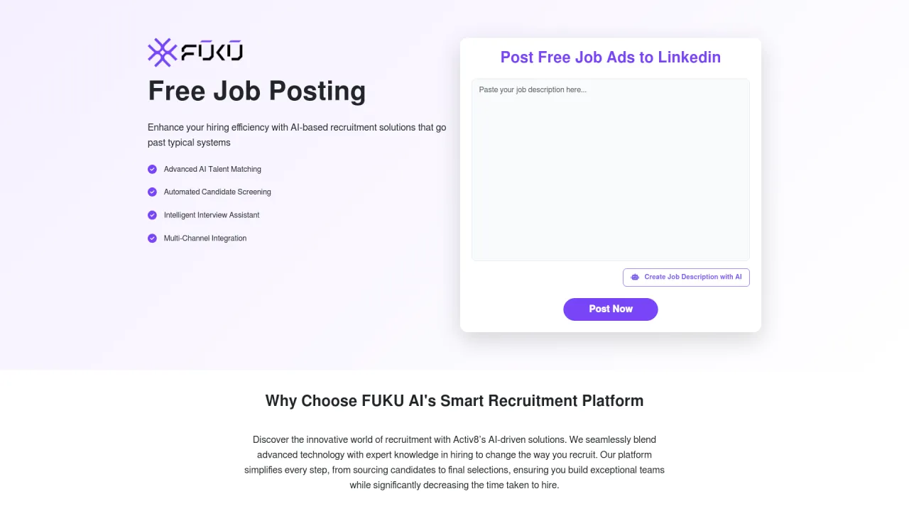 FuKu AI - Free Job Posting
