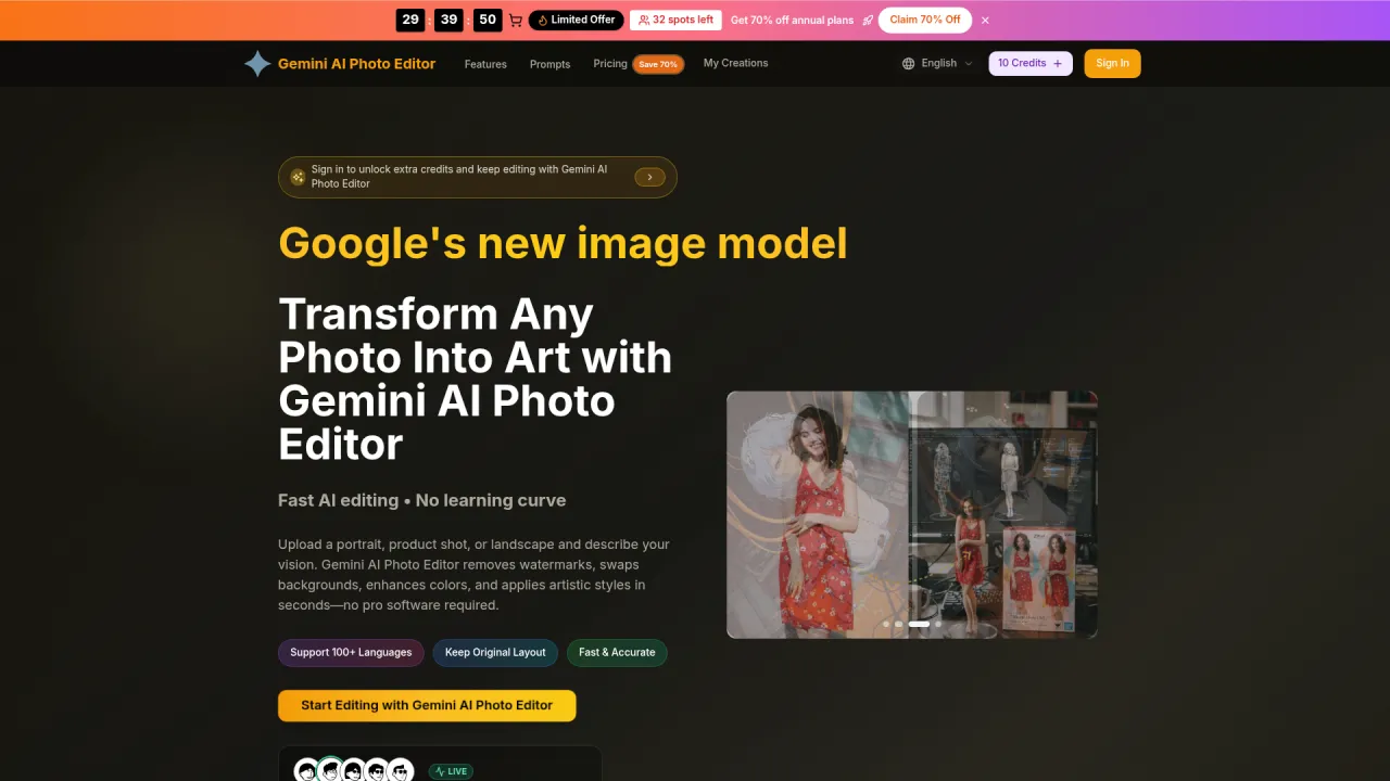 Gemini AI Photo Editor