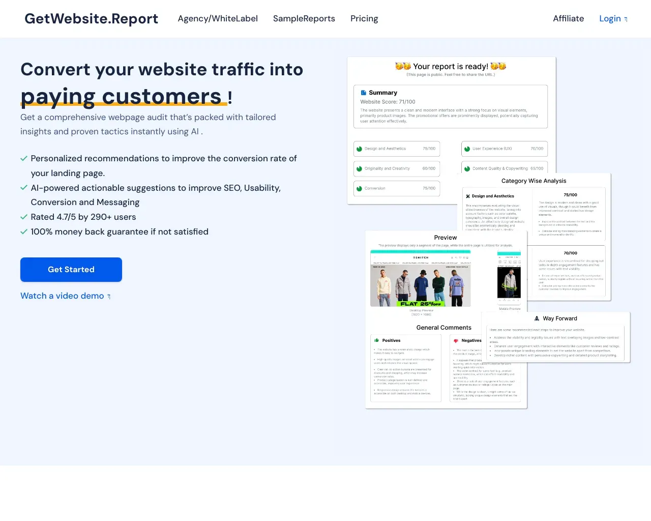 GetWebsite Report