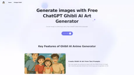 Ghibli AI: Free ChatGPT Ghibli AI Art Generator screenshot