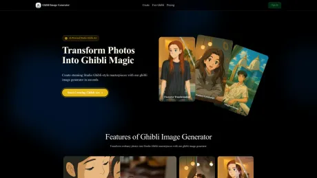 Ghibli Image Generator - Free Online gpt 4o studio ghibli photo screenshot