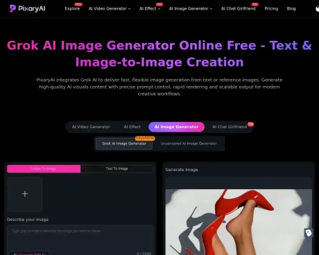 Grok AI Image Generator screenshot