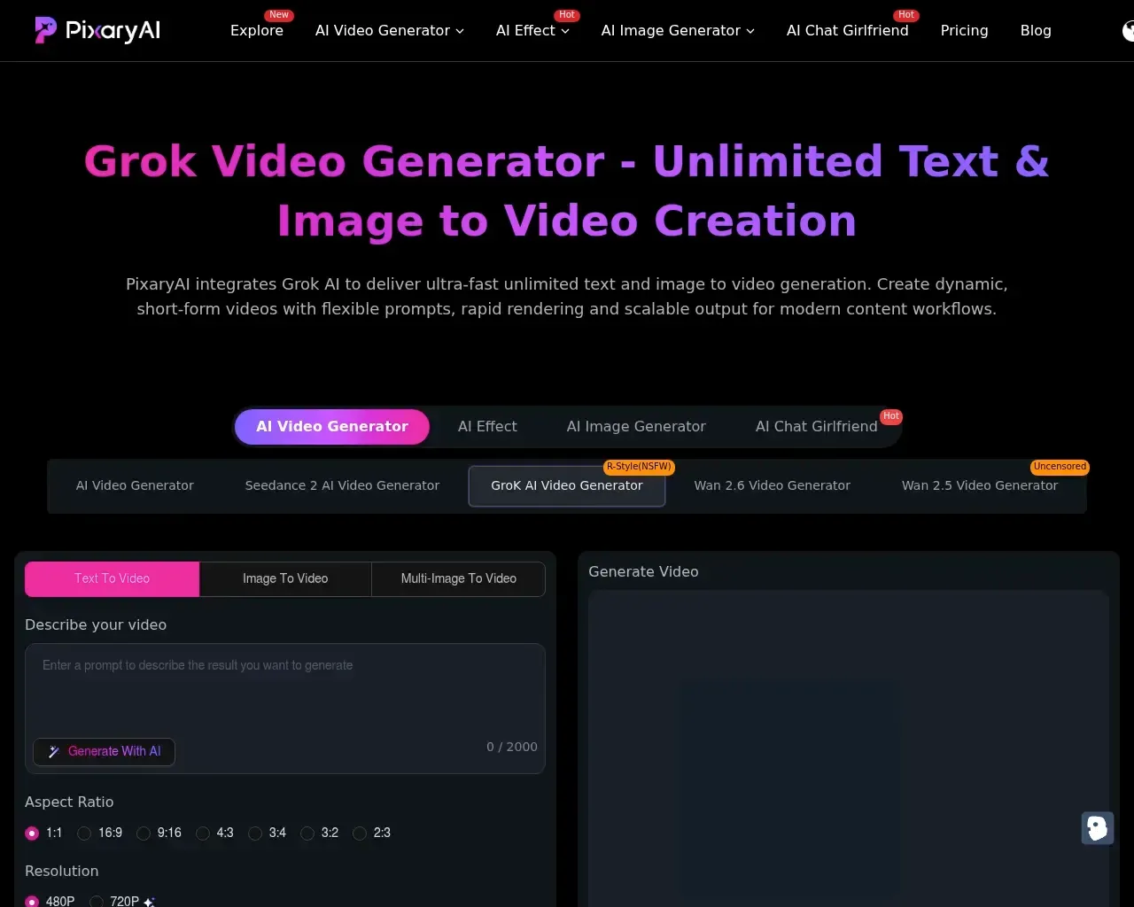 Grok AI Video Generator