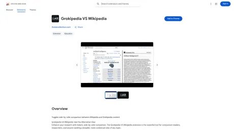 Grokipedia VS Wikipedia screenshot