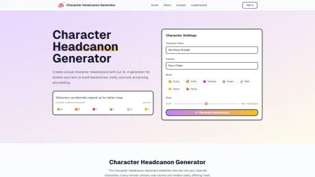 Headcanon Generator Improved screenshot