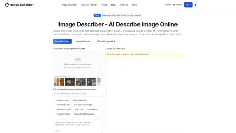 Image Describer Online screenshot