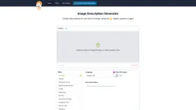Image Description Generator screenshot