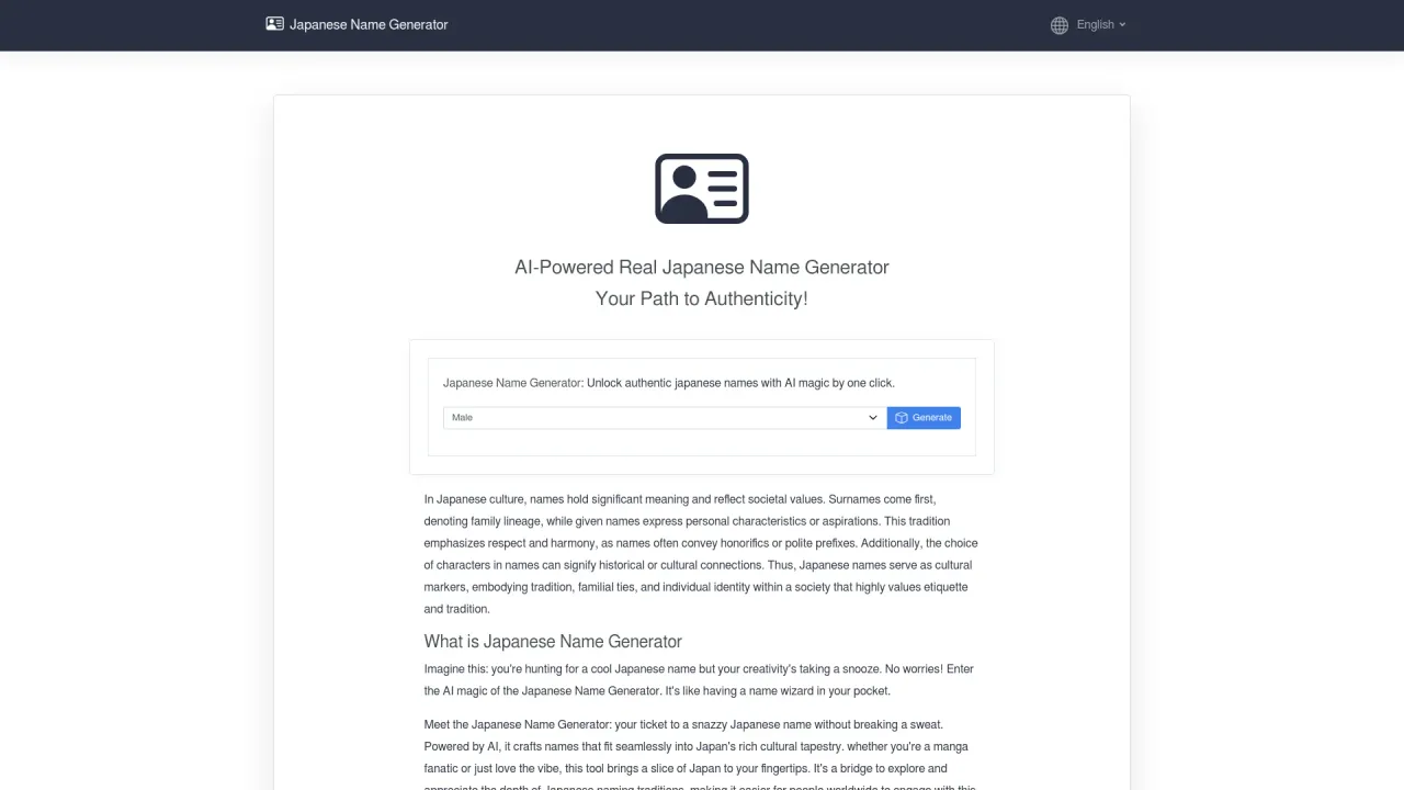 Japanese Name Generator