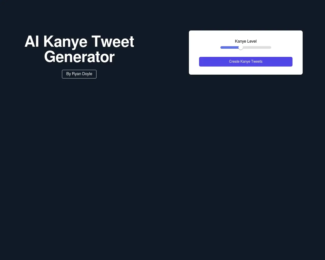 Kanye Tweet Generator