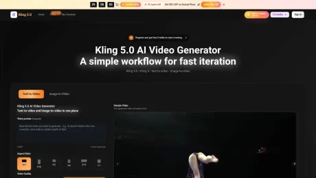 kling 5.0 screenshot