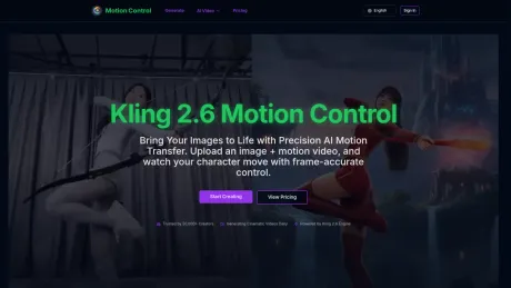 kling motion control screenshot