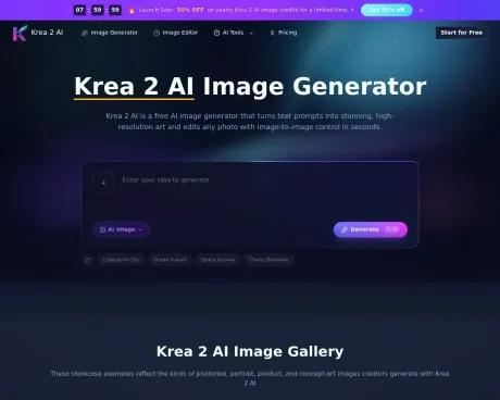 Krea 2 AI screenshot
