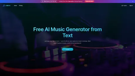 Lami.ai: Free AI Music Generator from Text screenshot