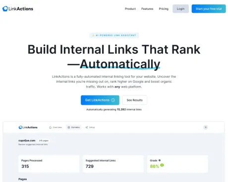 LinkActions screenshot