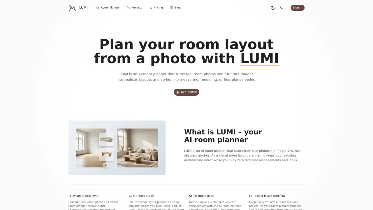LUMI room planner