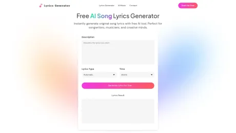 Lyrics Generator screenshot