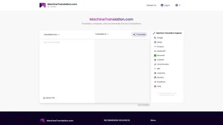 MachineTranslation.com screenshot