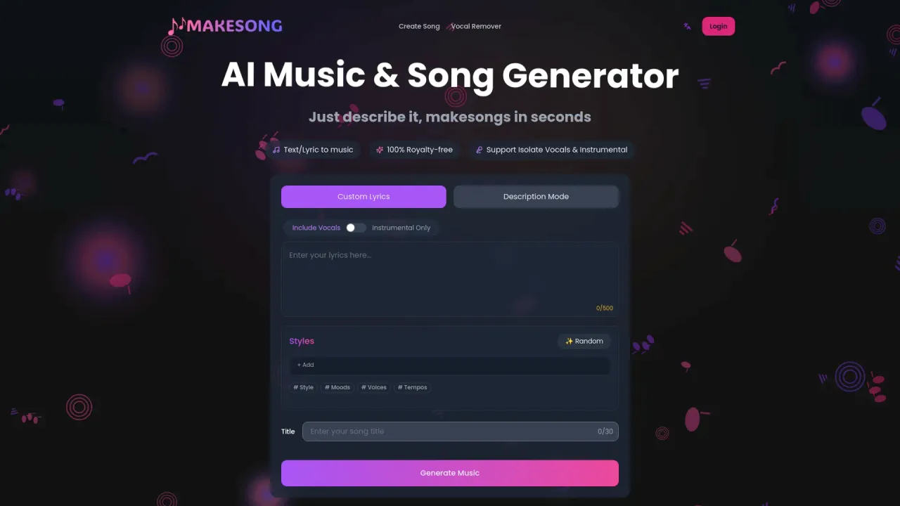 Makesong:AI Music & Song Generator