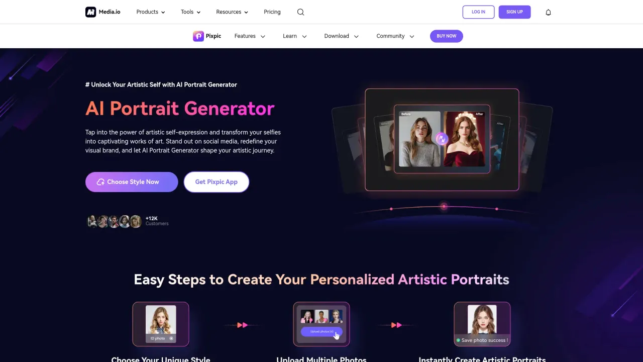 Media.io AI Portrait Generator