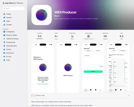 MIDI Producer screenshot