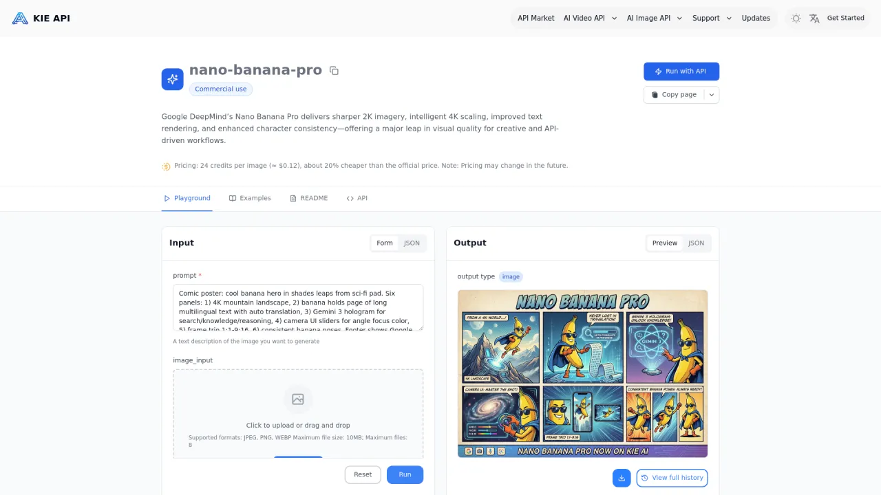 Nano Banana Pro API on Kie.ai
