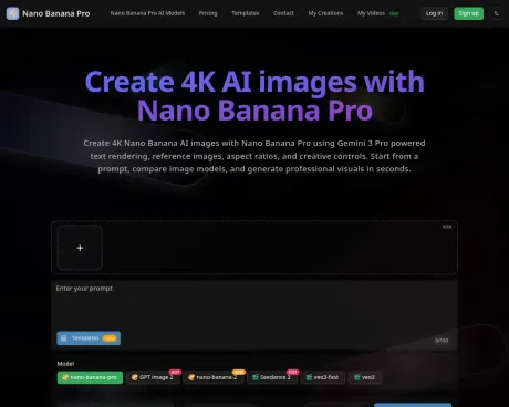 nano banana pro studio screenshot