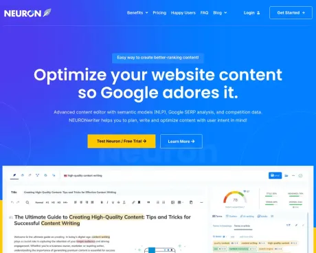 Neuron Writer screenshot