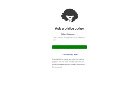 Philosophy screenshot
