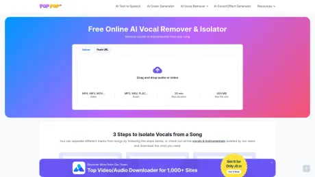 PopPop AI Free Vocal Remover screenshot