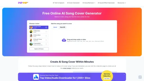 PopPop AI Song Cover Generator screenshot