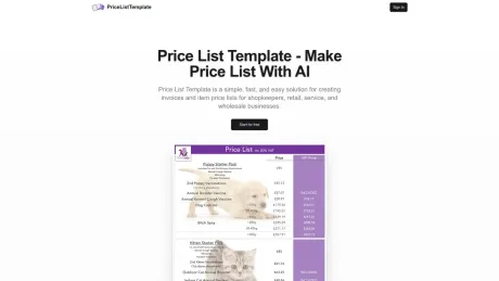 price-list-template screenshot
