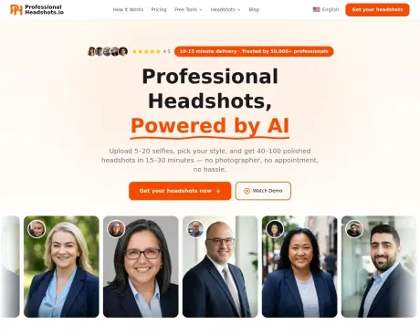 ProfessionalHeadshot.io screenshot