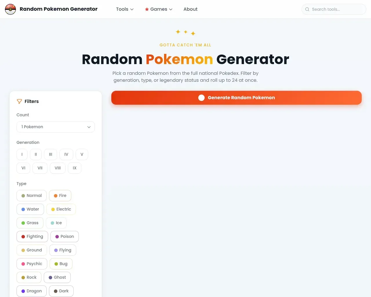 Random Pokemon Generator
