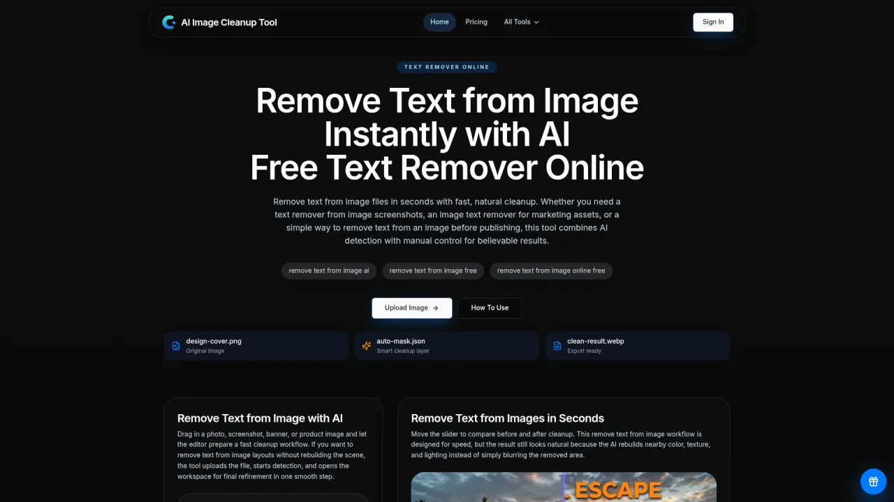 Remove Text from Image