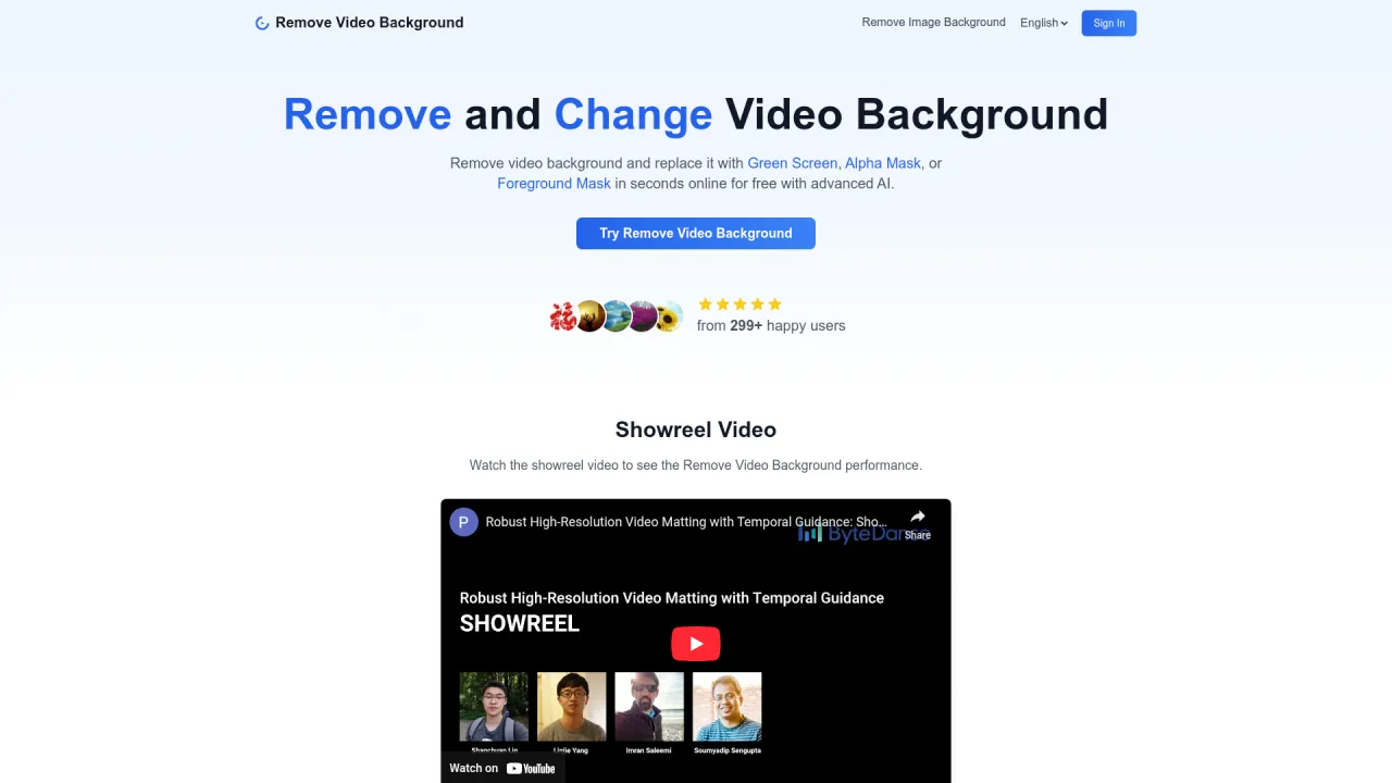 Remove video background