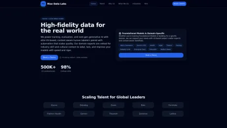 Rise Data Labs screenshot