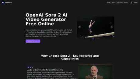 Sara2.ai:Free Sora 2 AI Video Generator Online screenshot