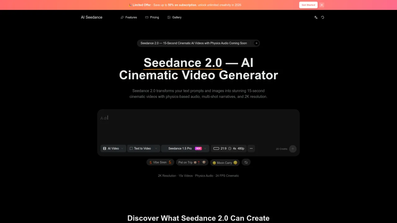Seedance 2.0 AI -AI Video Generator