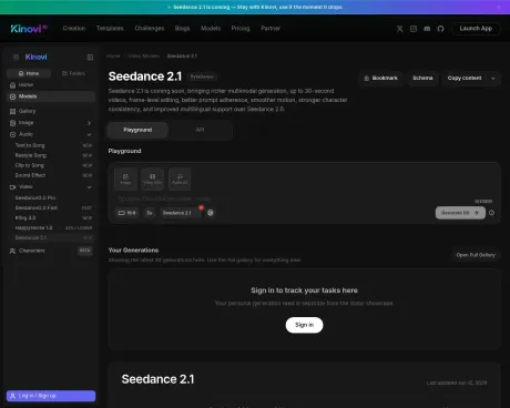 Seedance 2.1 screenshot
