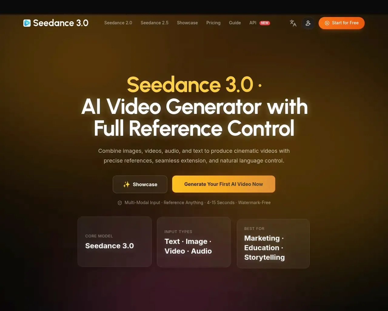 Seedance 3.0 AI Video Generator