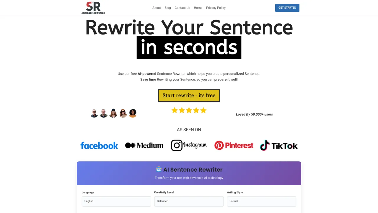 sentence rewriter