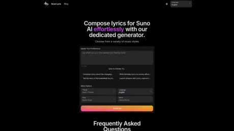 Snon Lyric  - Intelligent Lyric Creation Tool screenshot