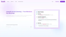 Social listening linkedin | OutXAI screenshot