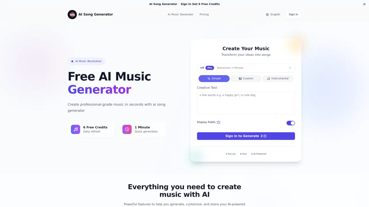 Song Generator AI
